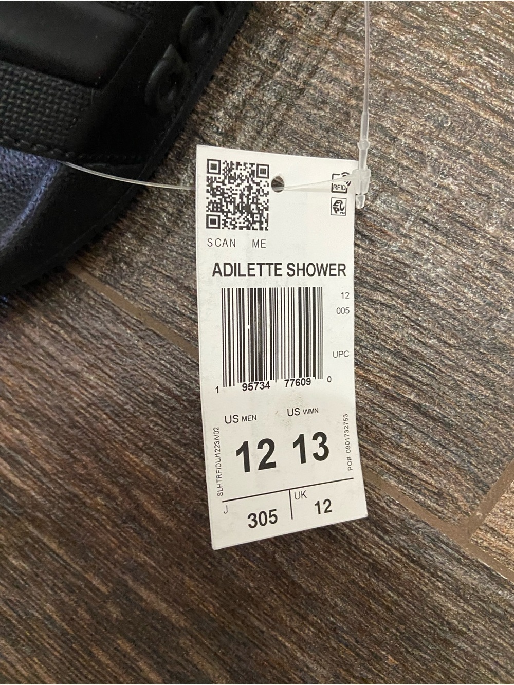 Adidas Men’s Black Slide Sandals - Picture 2 of 4
